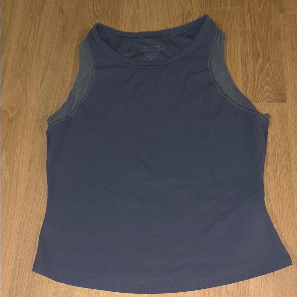 Athleta Women's Dark Navy Tank Top with Gray Trim